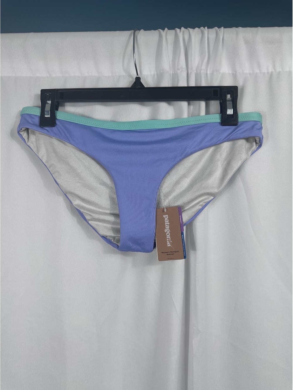 Patagonia Women's Nanogrip Bikini Bottoms Light Violet Blue Size M